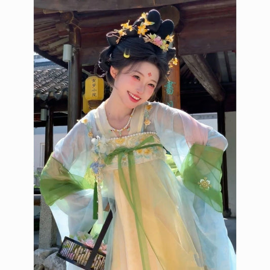 Olive Girl Hanfu Dress 2026 S-XL XS-3XL Plus Size Hanfu Chinese Dress Traditional Chinese Clothing Chinese Heritage Fashion Women
