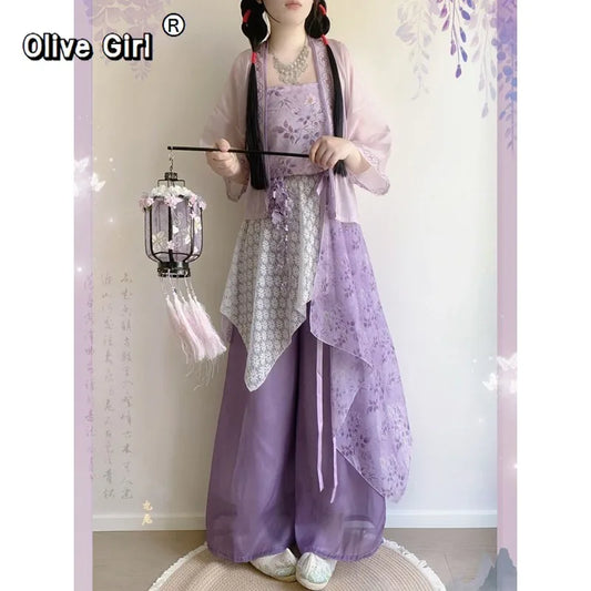 Olive Girl Green Hanfu Dress Everyday Wear 2026 S-L XS-3XL Plus Size Not Costume Hanfu Chinese Dress Traditional Chinese Clothing Chinese Heritage Fashion Women