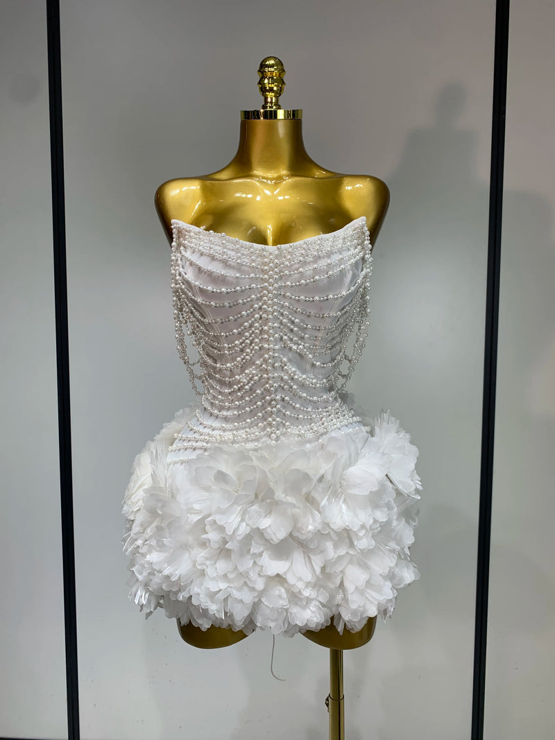 Elegant Sexy Off The Shoulder white Mini Bandage Dress For Women Blackless Evening Party Cocktail Prom Gowns Birthday Dress