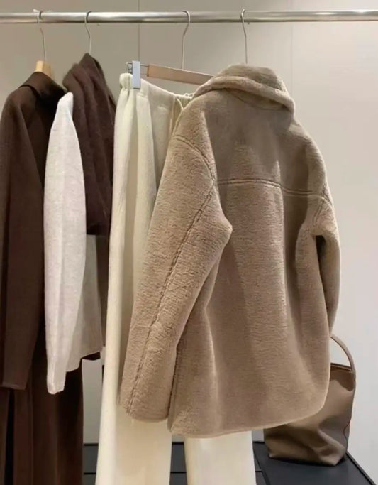 Original high-quality new women's clothing, European and American style fashionable double-sided double-layer coat jacket