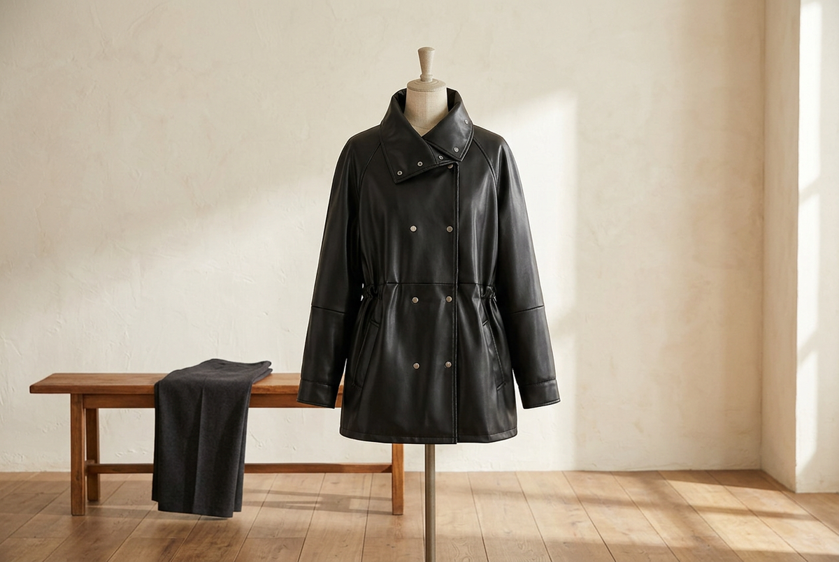 Black Statement Jackets: Two Trouser Silhouettes