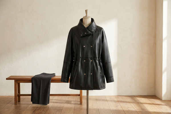 Black Statement Jackets: Two Trouser Silhouettes