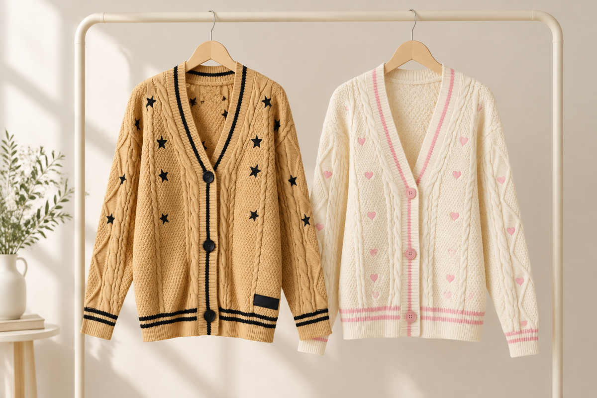 Patterned Cardigans for Weekend Plans: Changing Color Can Change the Size Chart