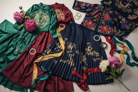 Chinese fashion aesthetic guide — hanfu, Ma Mian skirt, qipao, embroidery traditions for modern Western women