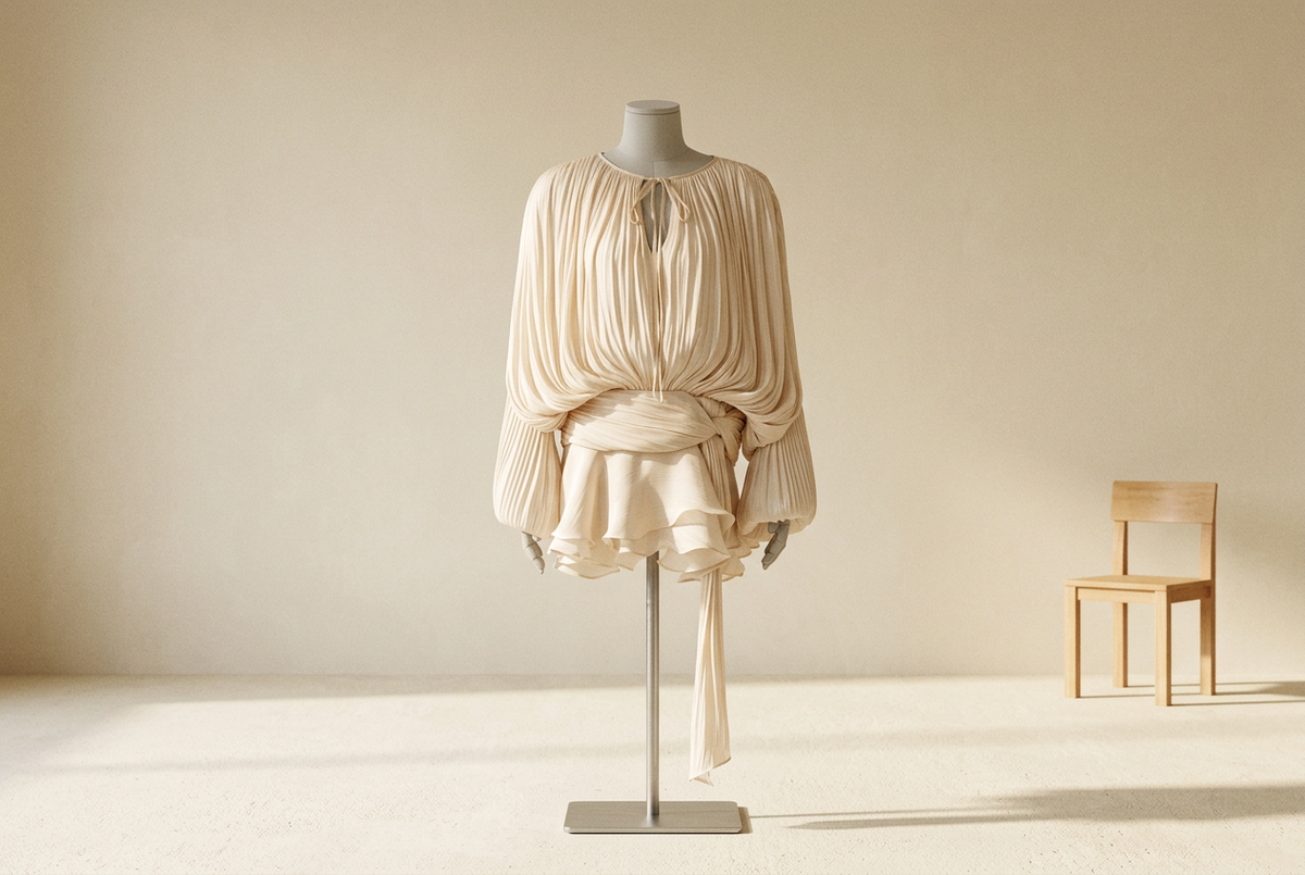 Draped Minis for Dinner: Check the Waist Beneath the Volume