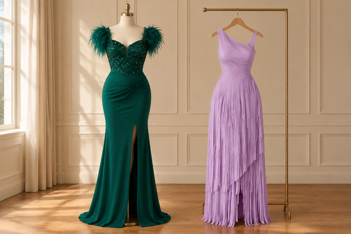 Feather-Look or Fringe Dresses? Choose the Effect, Confirm the Trim