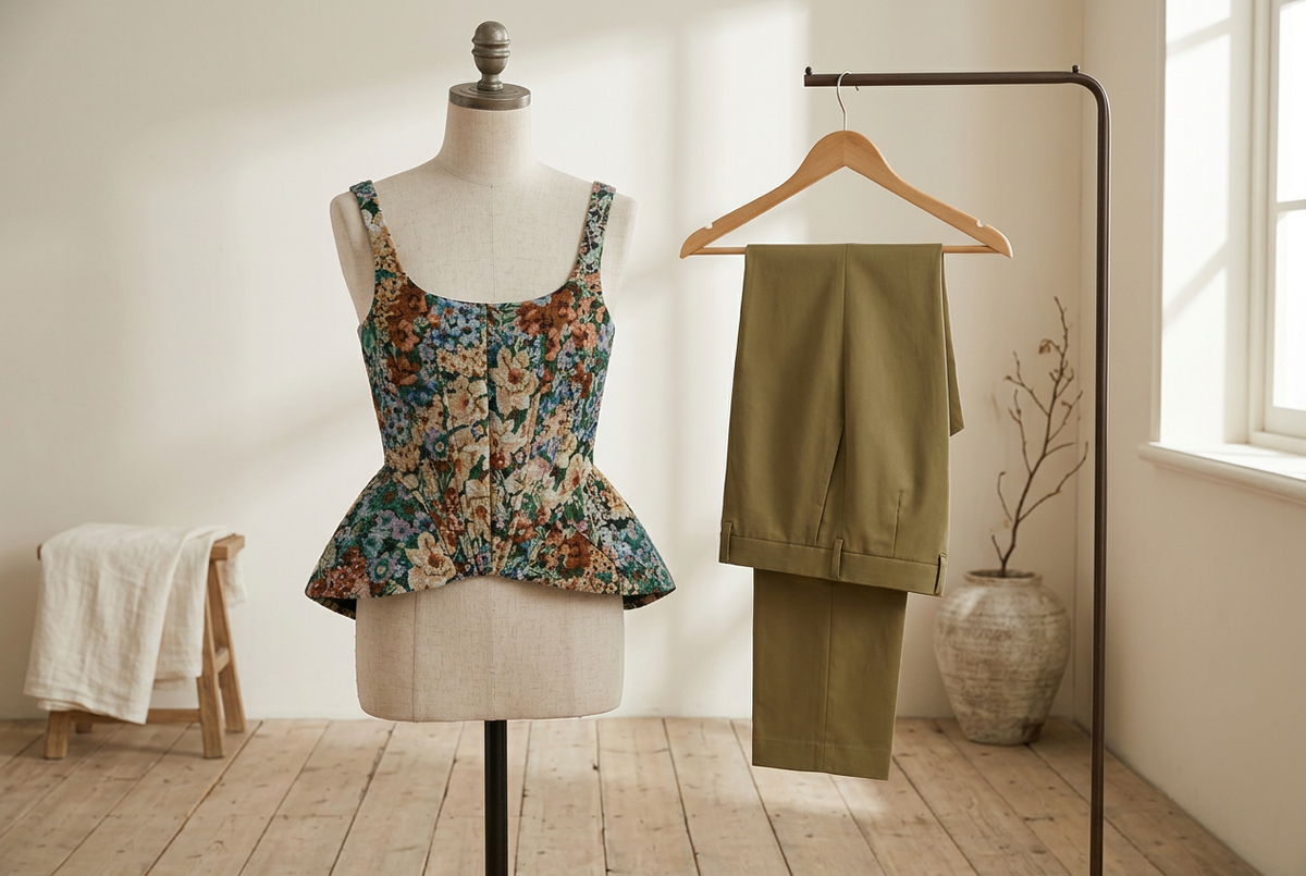 Floral Peplum Tops for Lunch: Let the Hem Sit Outside