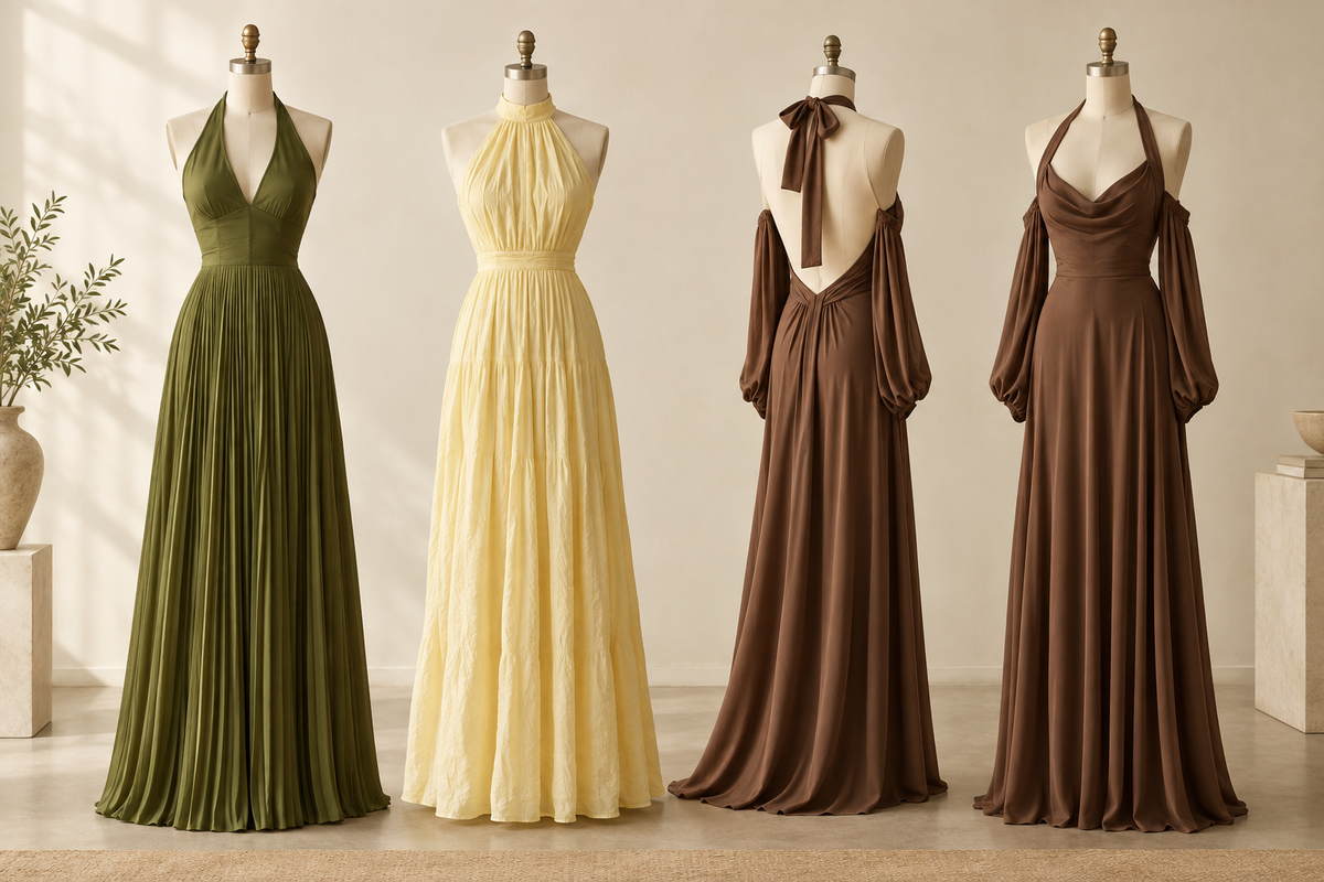How to Choose a Halter Dress: Neck Tie, Bodice and Back