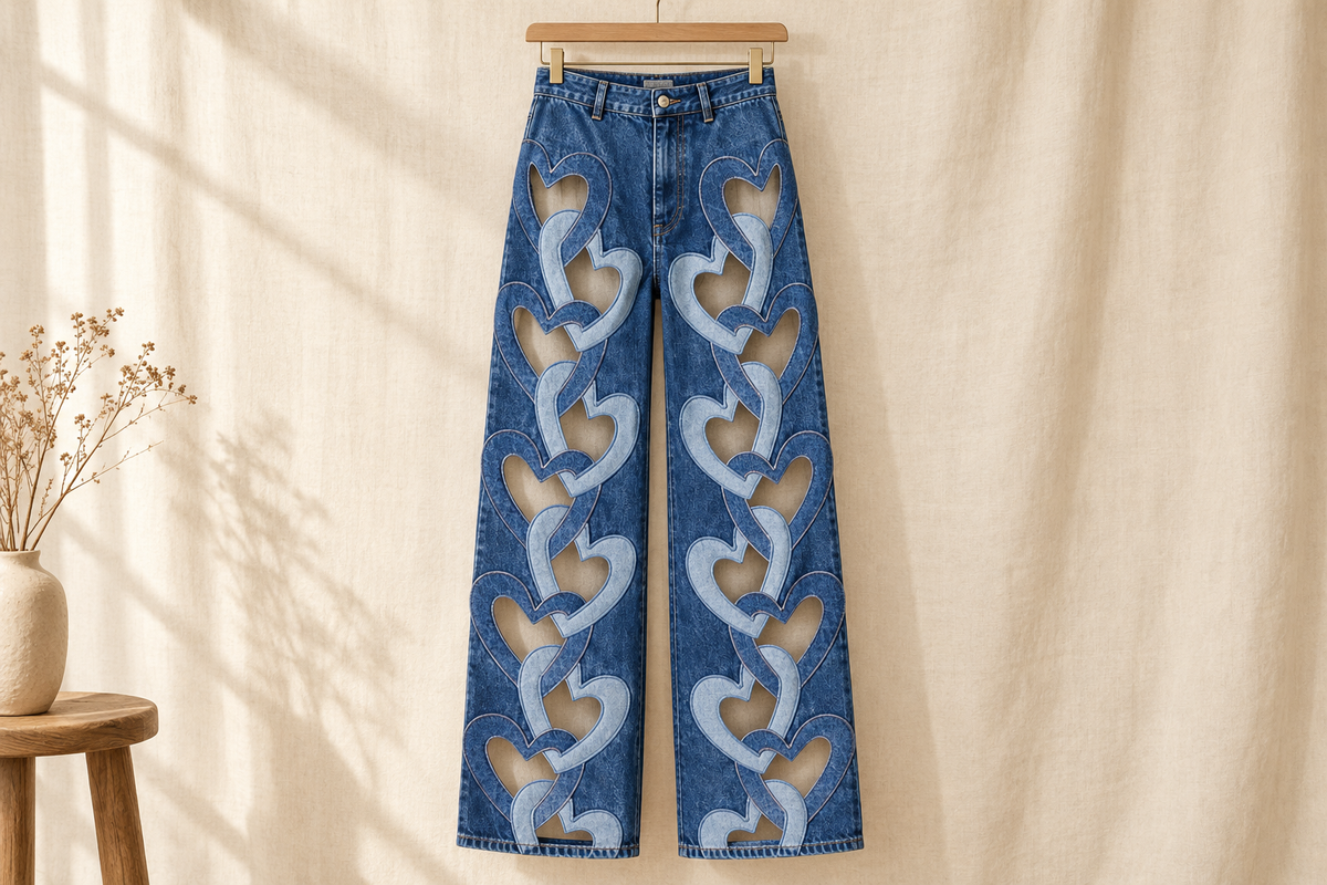 Heart-Cutout Jeans: Choose the Openings Before the Matching Top