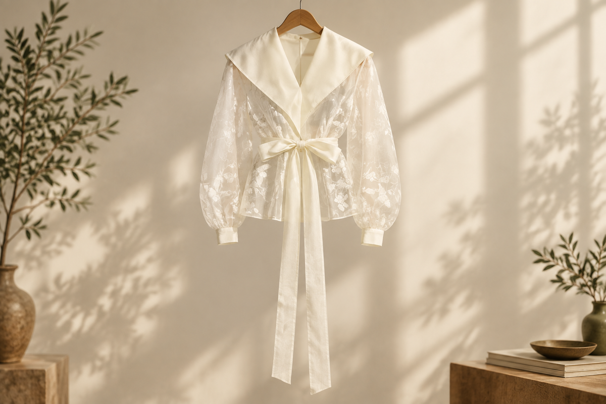 Tie-Waist Blouses: Separate the Body Hem from the Long Ties