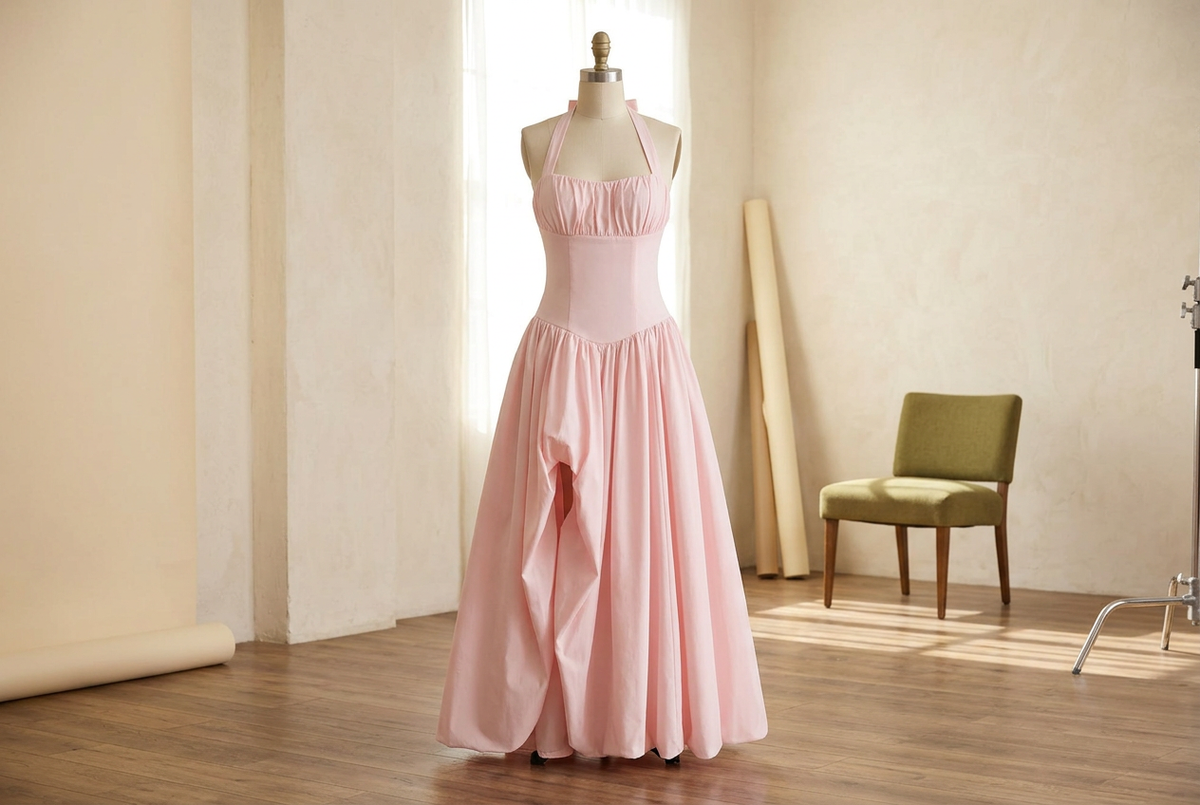 Full-Skirt Halter Dresses: From Photo Pose to Dinner
