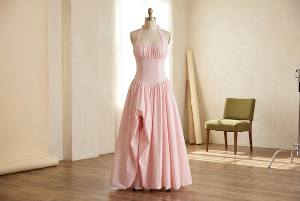 Full-Skirt Halter Dresses: From Photo Pose to Dinner