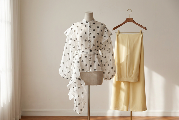 Polka-Dot Blouses for Lunch: Separate the Sash from the Hem