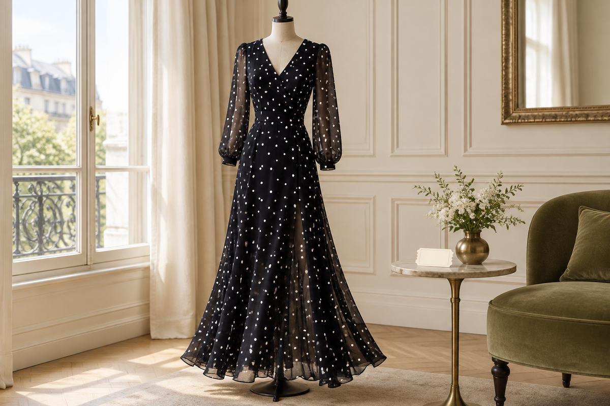 Polka-Dot Dresses for a City Matinee: Sleeves Are Not the Same as Coverage