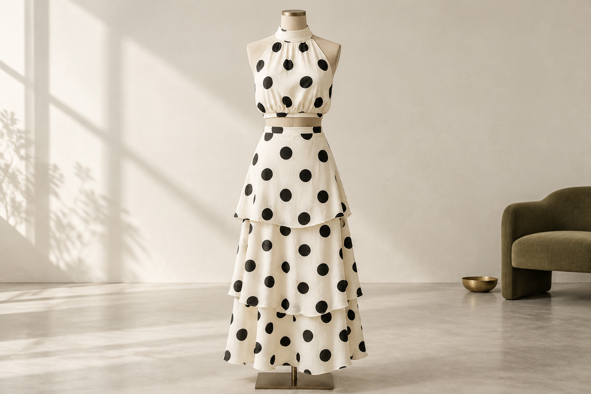 Polka-Dot Tiered Sets for a Party: Let the Outfit Lead