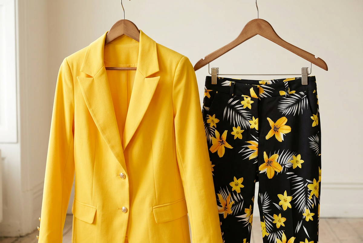 Printed Blazer Sets for Lunch: Where Do You Want the Pattern?