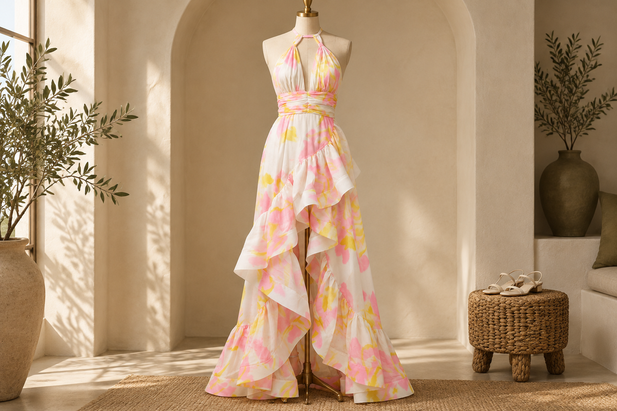 Resort Halter Dresses: Plan the Walk Before Dinner