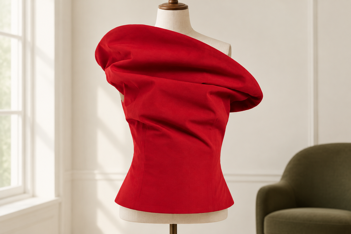 Sculptural Tops with Wide-Leg Trousers: Let the Neckline Lead
