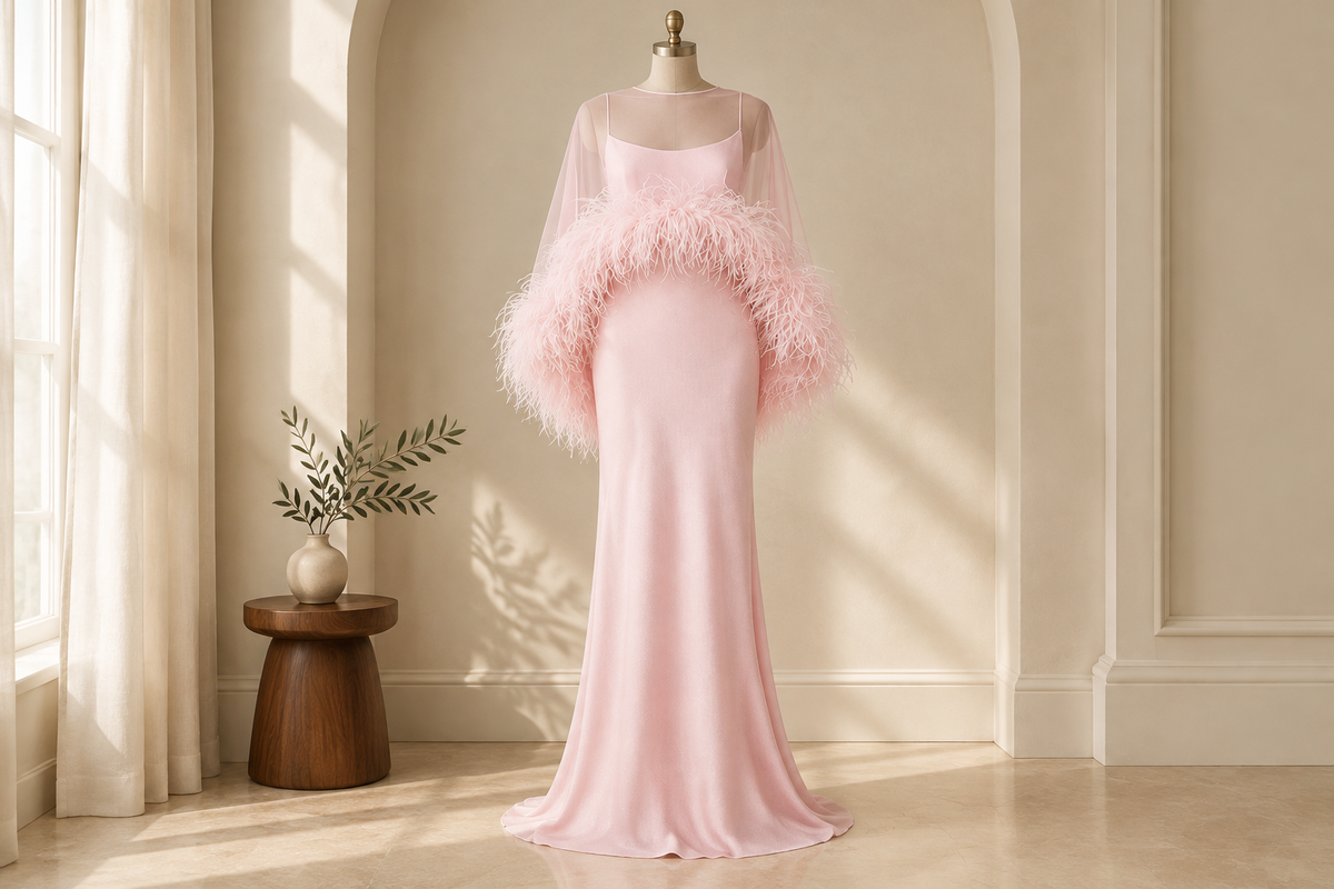 Sheer-Cape Gowns for Dinner: Check the Dress Beneath