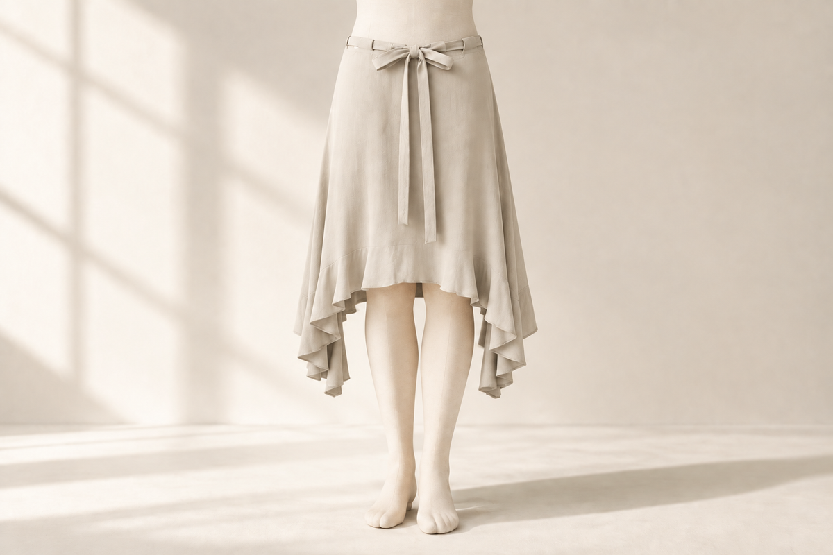 Reading Skirt Photos: Lifted Fabric Is Not a Fixed Slit