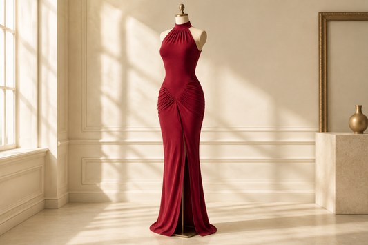 Solid-Color Evening Dresses: Let Ruching Be the Detail