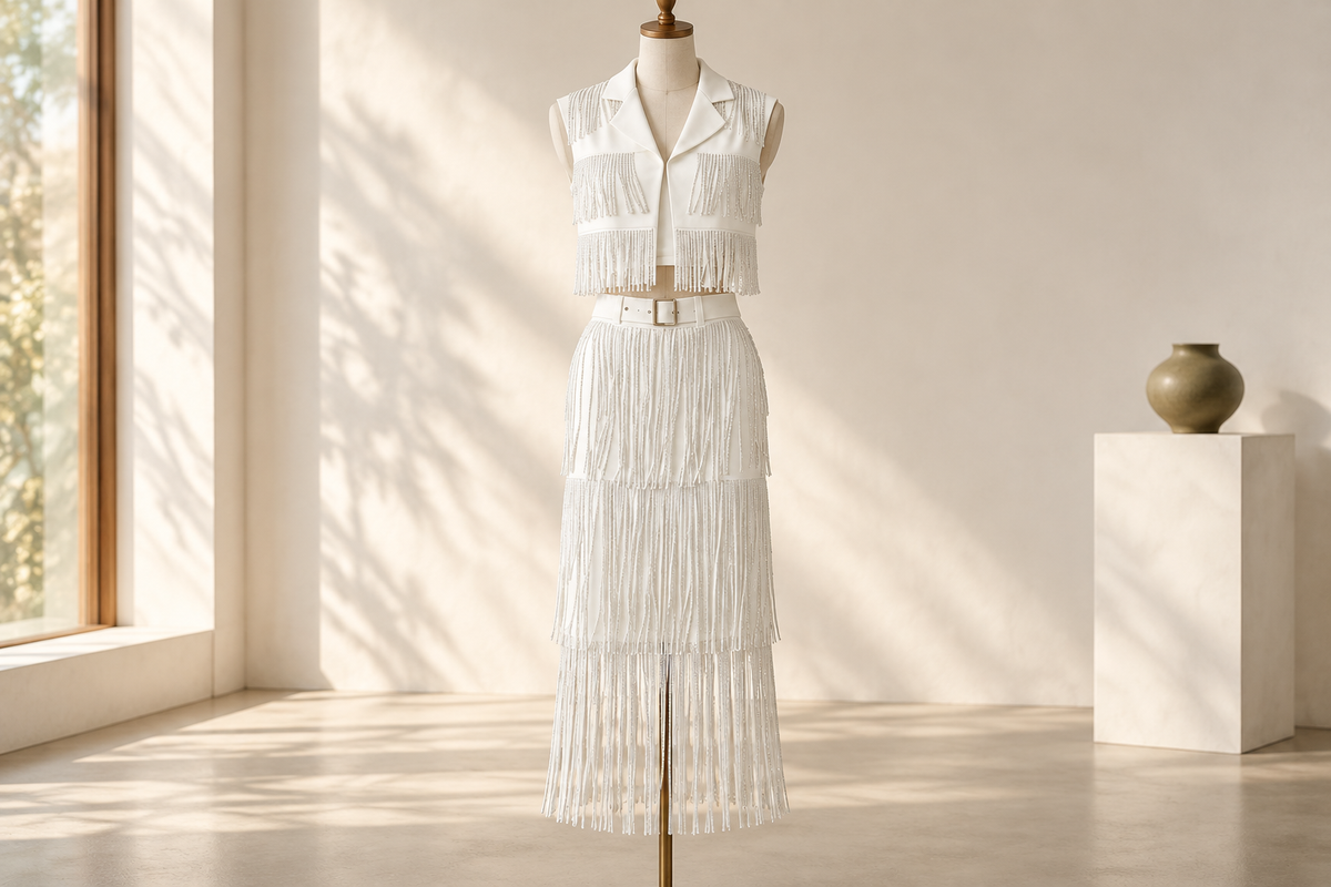 Tiered Fringe Skirts for a Gallery Visit: What Does the Length Cover?