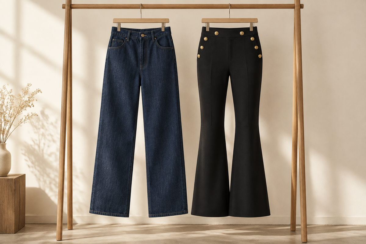 Flared or Wide-Leg Trousers? Check Where the Width Begins