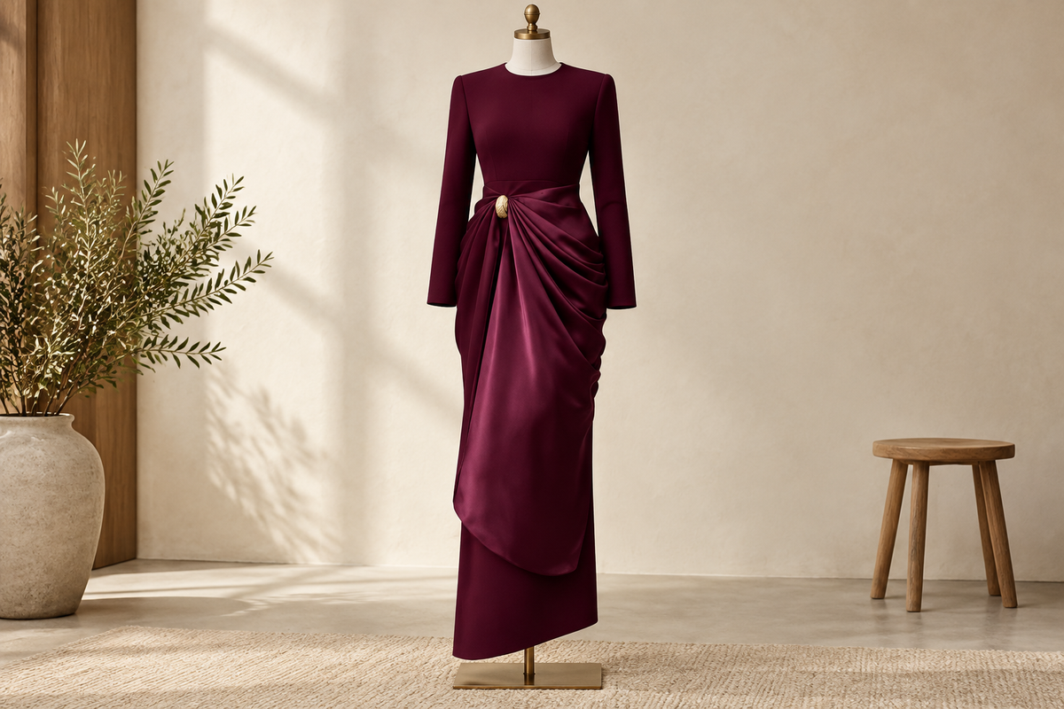 Wrap-Look Dresses for Dinner: A Draped Front Is Not a Wrap Closure