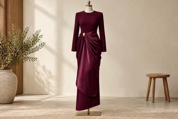 Wrap-Look Dresses for Dinner: A Draped Front Is Not a Wrap Closure