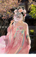 High-end Fairy Dress Pink Gradient Embroidery Hanfu Set Ethereal and Graceful Traditional Chinese Style for Daily Photoshoots Travel and Live Streaming Cosplay Women's Fashion Clothings