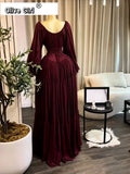 2026 Fall Winter Women Long Sleeve Slash Neck Long Maxi Dress Slim Evening Birthday Trendy Sexy Vacation Party Dresses