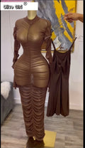 Women Flare Long Sleeve Stacked Ruched Mesh See Though with Tank Dress Maxi Long Dress 2025 Birthday Sexy Party Dresses