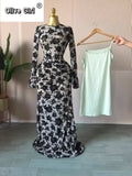 Women Long Sleeve Stacked Mesh See Though with Lining Bodycon Long Dress 2025 Autumn Evening Birthday Sexy Party Dresses
