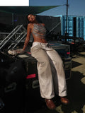 Hollow Chain Camisole Women Y2K Sexy Summer Coquette Backless Low-Neck Halter Midnight Clubwear Beach Vacation Vest