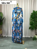 Women leaf Print patchwork smock Midi A-line Long Maxi Dress 2026 Elegant Evening Birthday Party Dresses Trendy Vestidos