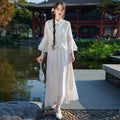 Oriental Classical Hanfu Top Stand-up Collar Embroidery with Improved Retro Skirt Two-piece Suit Women's Clothing