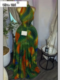 Women Printed Sleeveless with Sashes Fit and Flare A-line Maxi Dress 2026 Streetwear Beach Holiday Long Dresses Vestido
