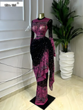 Women Tie Dye Printed Stacked Ruched Long Sleeve Midi Bodycon Maxi Long Dress Birthday Party Education Trendy Dresses