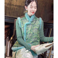 High End Vest Women's Clothes Autumn and Winter New Item, Cotton Jacket Layered Outerwear Ethnic Style
