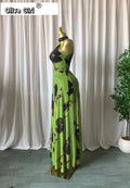 Women Printed Sleeveless with Sashes Fit and Flare A-line Maxi Dress 2026 Streetwear Beach Holiday Long Dresses Vestido