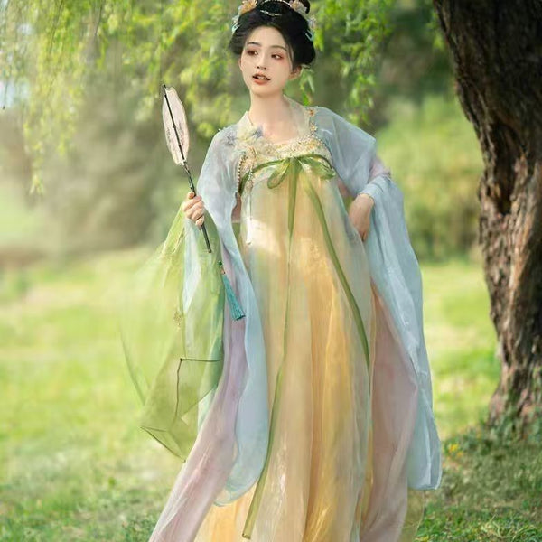 Olive Girl Hanfu Dress 2026 S-XL XS-3XL Plus Size Hanfu Chinese Dress Traditional Chinese Clothing Chinese Heritage Fashion Women