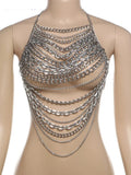 Hollow Chain Camisole Women Y2K Sexy Summer Coquette Backless Low-Neck Halter Midnight Clubwear Beach Vacation Vest