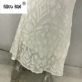 Women Autumn Winter Floor-Length Dress Elegant Long Sleeve Slash Neck Sequin Club Party Dresses Sexy Long Gown Maxi Dress