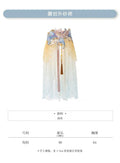 High-end Original Hanfu Dress with Golden Embroidery Flowers Tang-style Floor-length Ethereal and Charming Suitable for Spring and Summer Embroidery Daily Wear Classical Dance Costumes Cosplay Live Streaming and Travel