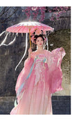 High-end Fairy Dress Pink Gradient Embroidery Hanfu Set Ethereal and Graceful Traditional Chinese Style for Daily Photoshoots Travel and Live Streaming Cosplay Women's Fashion Clothings