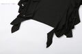Elegant Strapless Dress Women Irregular Tassel 2023 Summer Trend Skinny Split Maxi Bodycon Birthday Party Clubwear