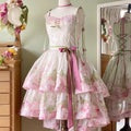 Lolita Original Corset Jsk Dress SP Pink Green Spring/summer Print Daily Bow Lolita High-end Women's Cosplay