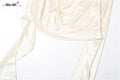 Irregular Sexy Dress Women Pleats Single Shoulder Sleeveless Backless Tassel Trend Prom Party Clubwear Mini Bodycon