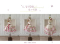 Lolita Original Corset Jsk Dress SP Pink Green Spring/summer Print Daily Bow Lolita High-end Women's Cosplay