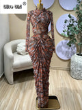 Tie Dye Printed Women Set Wrap Crop Top + Ruched Maxi Skirt 2026 Summer Beach Vacation Birthday Two Piece Set Outfits